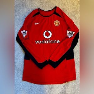 Rare Retro Manchester United 03-04 Long Sleeve Jersey Van Nistelrooy Size M